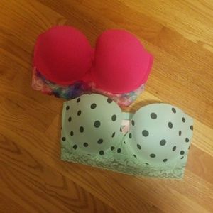 36D Victoria Secret Pink Bustier Bras